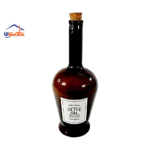 بطری شیشه ای دودی با درب چوب پنبه ای